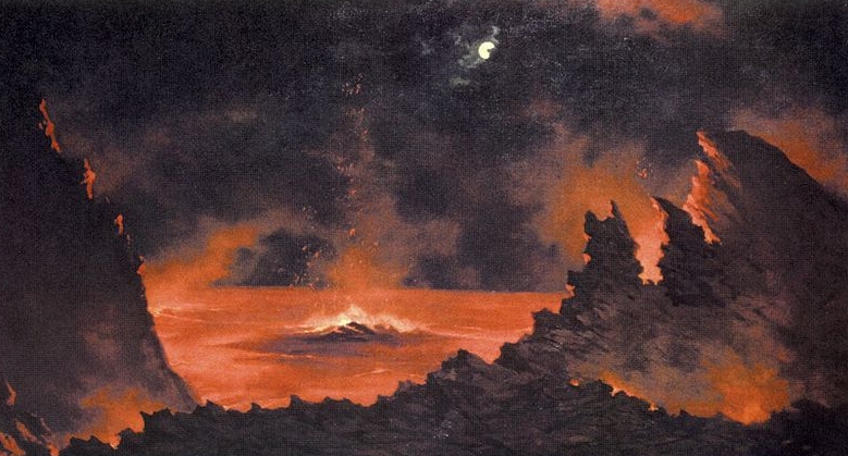 Volcano at Night